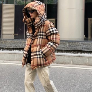 버버리 록웰 체크 투웨이 패딩 점퍼 BURBERRY