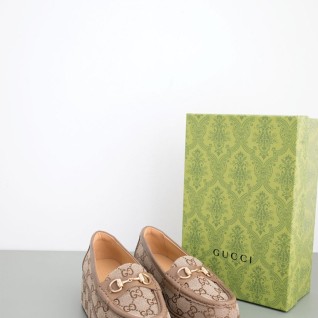 구찌 [GUCCI] 여성 홀스빗 웨지 힐 여자 구두 로퍼