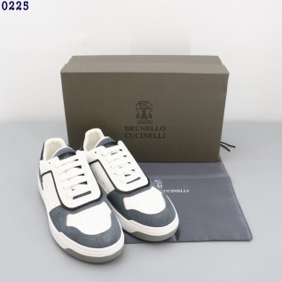 브루넬로쿠치넬리 카프스킨 스웨이드 배스킷 스니커즈