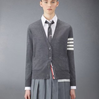 톰 브라운-THOM BROWNE 여성 4스트라이프 가디건