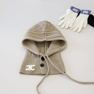 셀린느 수입 트리오페 바라클라바 골지니트 후드 넥워머