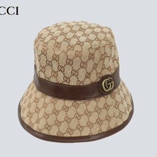 구찌 브라운띠로고 버킷햇 벙거지모자
